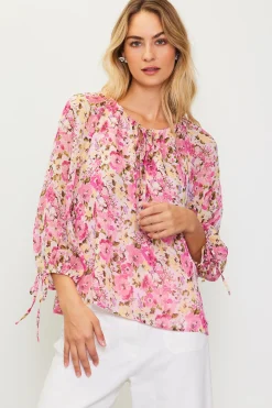SKIES ARE BLUE Alanna Floral Print Longsleeve Blouse* Blouses|Long Sleeve Tops