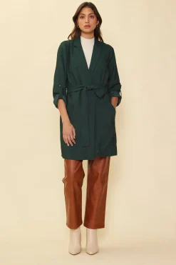 SKIES ARE BLUE Belted Trench Coat* Outerwear