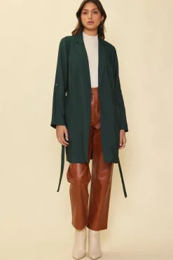 SKIES ARE BLUE Belted Trench Coat* Outerwear