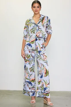 SKIES ARE BLUE Bianca Floral Print Elastic Waistband Pants* Pants