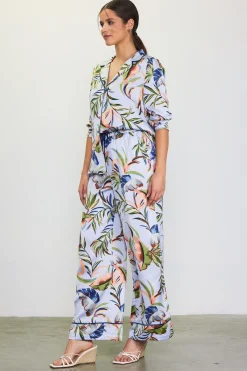 SKIES ARE BLUE Bianca Floral Print Elastic Waistband Pants* Pants