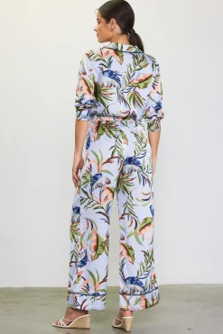 SKIES ARE BLUE Bianca Floral Print Elastic Waistband Pants* Pants