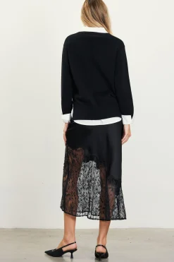 SKIES ARE BLUE Blair Mixed Media Sweater* Long Sleeve Tops|Sweaters