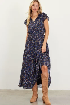 SKIES ARE BLUE Blake Print Tiered Maxi Dress* Maxi Dresses