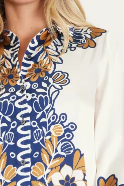 SKIES ARE BLUE Blythe Floral Print Longsleeve Blouse* Blouses|Long Sleeve Tops