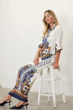 SKIES ARE BLUE Blythe Floral Print Relaxed Pants* Pants