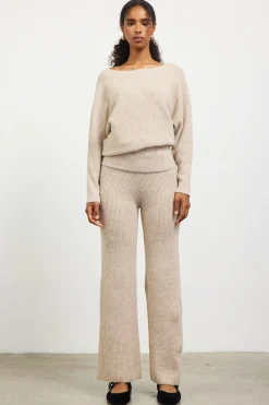 SKIES ARE BLUE Boatneck Ribbed Knit Sweater* Sweaters