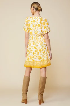 SKIES ARE BLUE Border Print Mini Dress* Mini Dresses