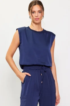 SKIES ARE BLUE Bubble Hem Muscle Tank* Sleeveless Tops