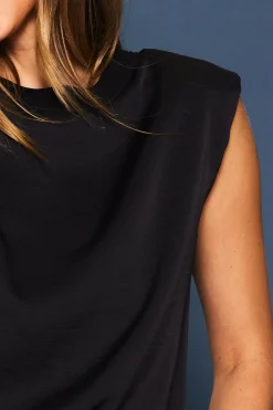 SKIES ARE BLUE Bubble Hem Muscle Tank* Sleeveless Tops