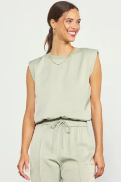 SKIES ARE BLUE Bubble Hem Muscle Tank* Sleeveless Tops