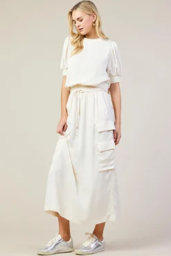 SKIES ARE BLUE Bubble Sleeve Top* Short Sleeve Tops