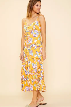 SKIES ARE BLUE Button Detail Midi Dress* Midi Dresses