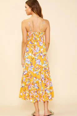 SKIES ARE BLUE Button Detail Midi Dress* Midi Dresses