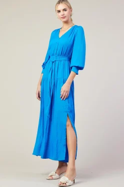 SKIES ARE BLUE Button Detail Tiered Maxi Dress* Maxi Dresses