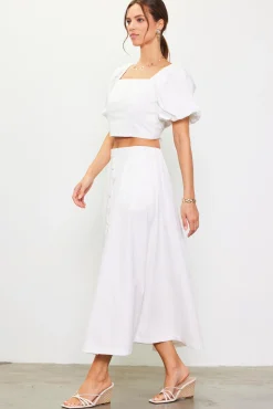 SKIES ARE BLUE Button Down Maxi Skirt* Skirts