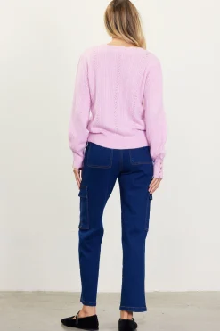 SKIES ARE BLUE Cable Knit Sweater* Sweaters