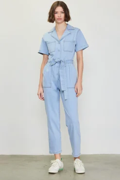 SKIES ARE BLUE Washed Utility Jumpsuit* Jumpsuits