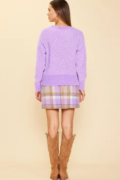 SKIES ARE BLUE Chenille Knit Sweater* Sweaters