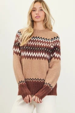 SKIES ARE BLUE Clarke Fair Isle Sweater* Sweaters