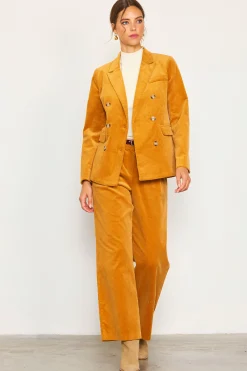 SKIES ARE BLUE Corduroy Double Breasted Blazer* Blazers