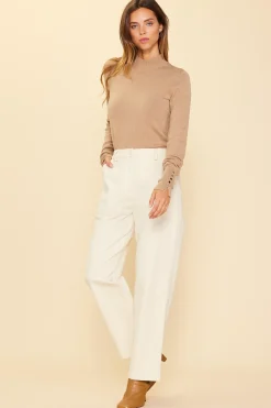 SKIES ARE BLUE Cotton Twill Belted Pants* Pants
