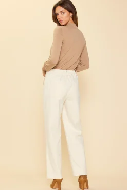 SKIES ARE BLUE Cotton Twill Belted Pants* Pants