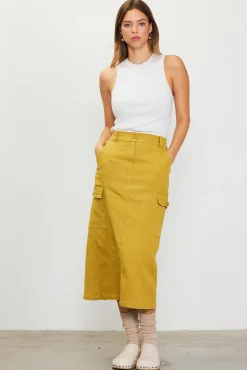 SKIES ARE BLUE Cotton Twill Cargo Skirt* Skirts