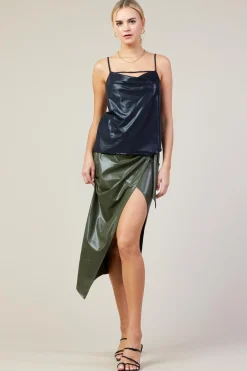 SKIES ARE BLUE Cowl Neck Tank Top* Sleeveless Tops