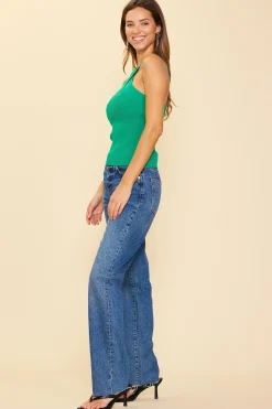 SKIES ARE BLUE Crossed Neck Sweater Top* Sleeveless Tops|Sweaters