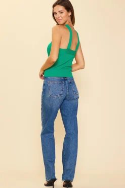 SKIES ARE BLUE Crossed Neck Sweater Top* Sleeveless Tops|Sweaters