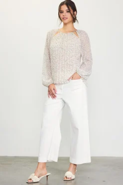 SKIES ARE BLUE Cutout Detail Longsleeve Top* Long Sleeve Tops