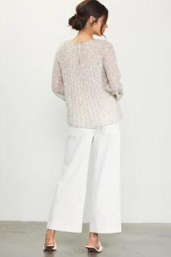 SKIES ARE BLUE Cutout Detail Longsleeve Top* Long Sleeve Tops