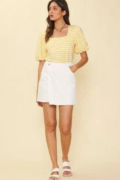 SKIES ARE BLUE Denim Wrap Skort* Skirts