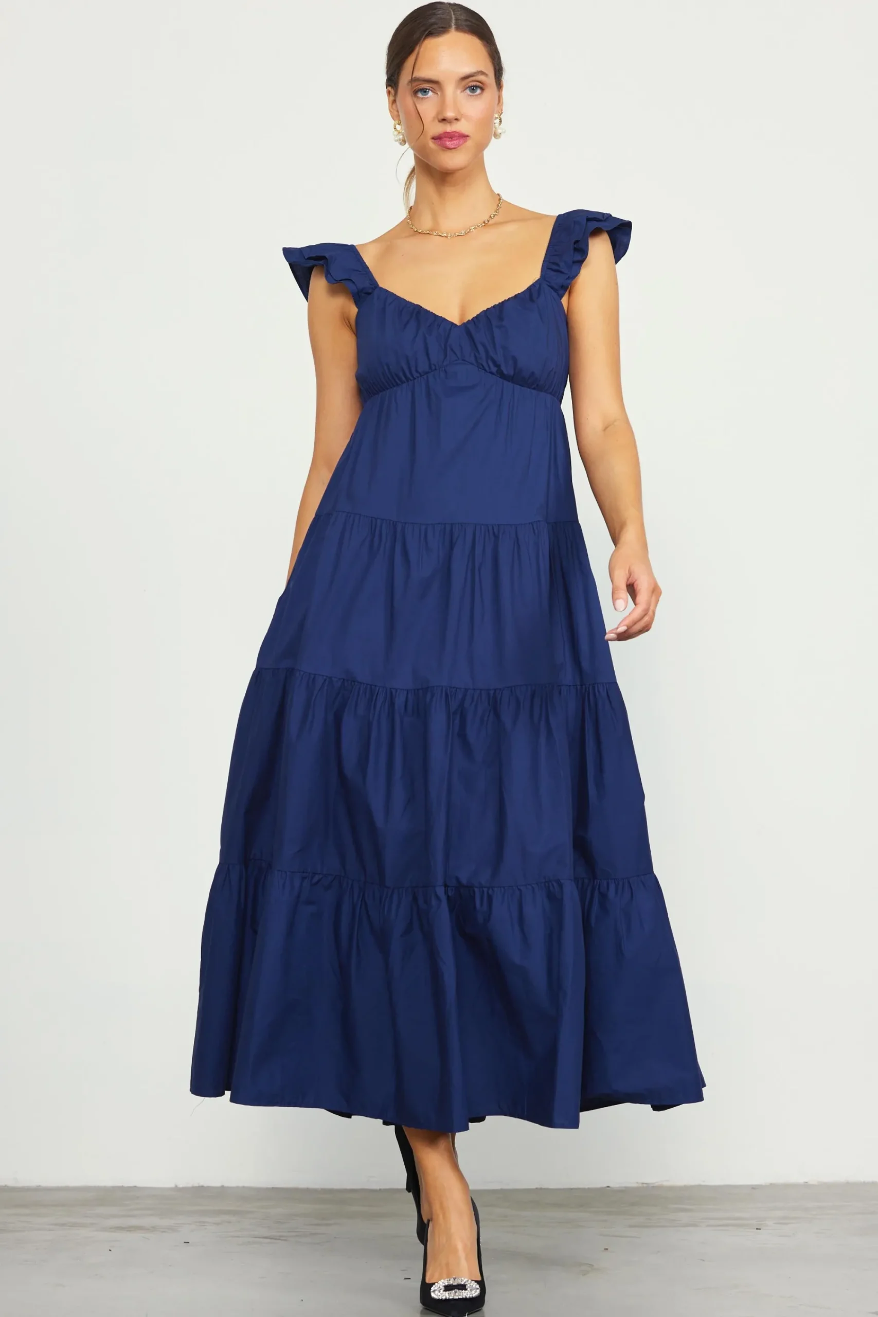 SKIES ARE BLUE Diana Poplin Maxi Dress* Maxi Dresses