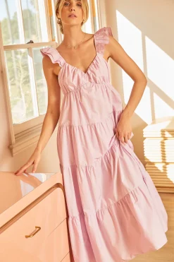 SKIES ARE BLUE Diana Poplin Maxi Dress* Maxi Dresses