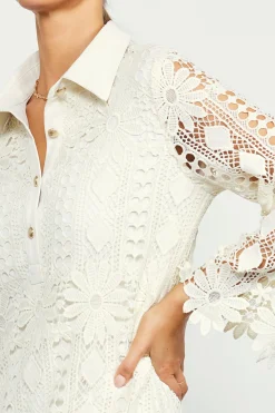 SKIES ARE BLUE Embroidered Eyelet Lace Mini Dress* Mini Dresses