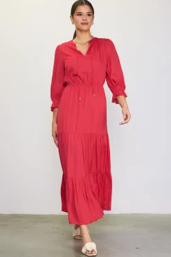 SKIES ARE BLUE Emery Ruffle Tiered Maxi Dress* Maxi Dresses