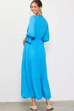 SKIES ARE BLUE Emery Ruffle Tiered Maxi Dress* Maxi Dresses