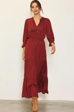 SKIES ARE BLUE Emery Ruffle Tiered Maxi Dress* Maxi Dresses