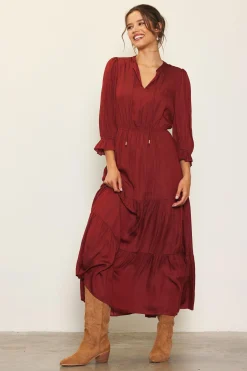 SKIES ARE BLUE Emery Ruffle Tiered Maxi Dress* Maxi Dresses