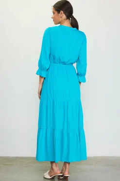 SKIES ARE BLUE Emery Ruffle Tiered Maxi Dress* Maxi Dresses
