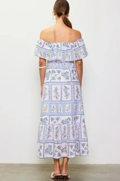 SKIES ARE BLUE Eyelet Embroidered Print Maxi Dress* Maxi Dresses
