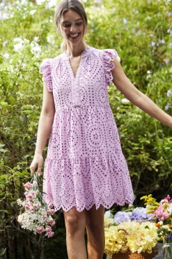 SKIES ARE BLUE Eyelet Mini Dress* Mini Dresses