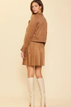 SKIES ARE BLUE Faux Suede Moto Jacket* Outerwear