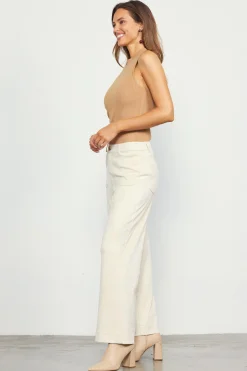 SKIES ARE BLUE Faux Suede Wide Leg Pant* Pants