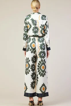 SKIES ARE BLUE Floral Print Elastic Waistband Pants* Pants