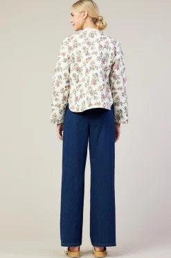 SKIES ARE BLUE Floral Print Quilted Jacket* Outerwear