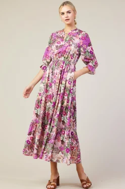 SKIES ARE BLUE Floral Print Ruffle Maxi Dress* Maxi Dresses