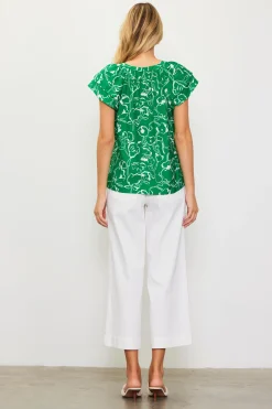 SKIES ARE BLUE Floral Print Short Sleeve Top* Short Sleeve Tops